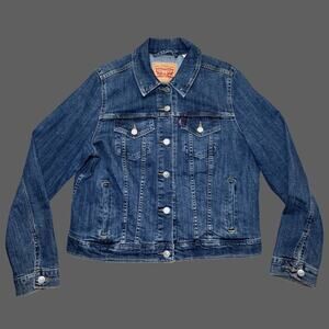Levi's Women’s Denim Trucker Jacket Blue Wash Size XL 29945-0014